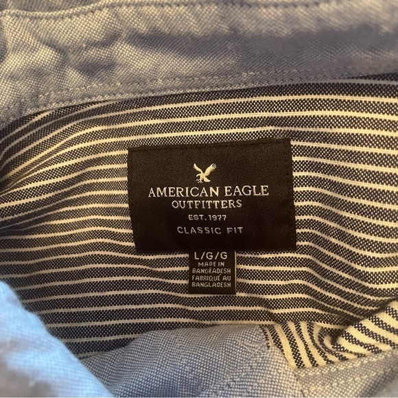American Eagle Outfitters Mens Classic Fit Button Up Shirt - Size Large - Picture 9 of 9